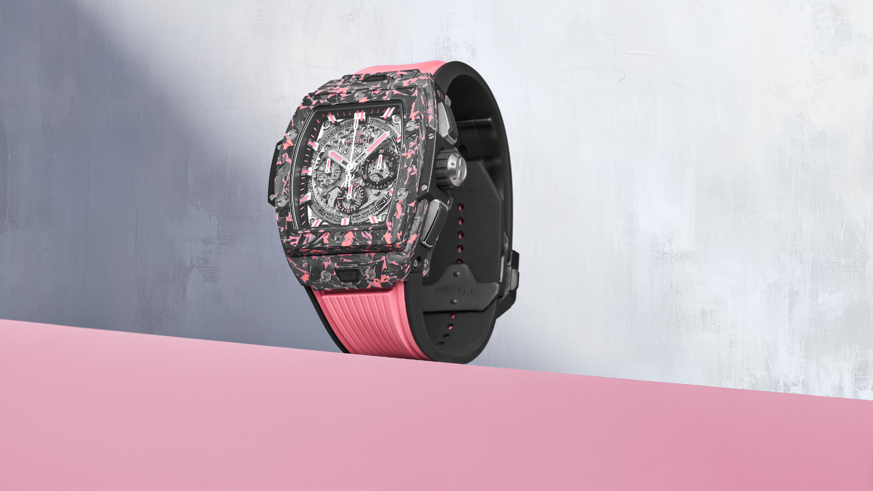 The Spirit of Big Bang Carbon Candy Pink, Hublot and The Hour Glass