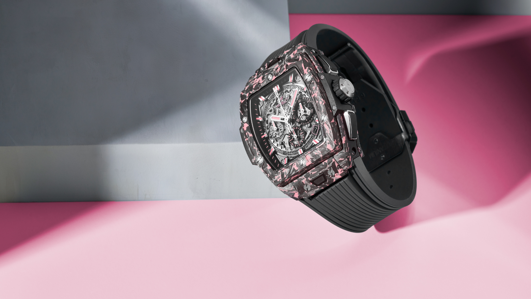 The Spirit of Big Bang Carbon Candy Pink, Hublot and The Hour Glass