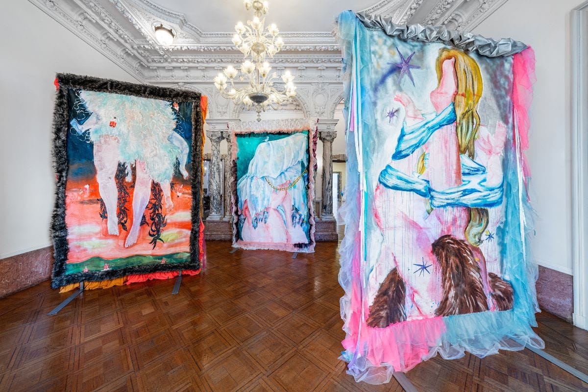 Klodin Erb, A different kind of furs, installation view solo show at Istituto Svizzero, Rome, 2023. Works from the series venusinfurs, 2022/23, Photo © Ela Bialkowska, Okno Studio