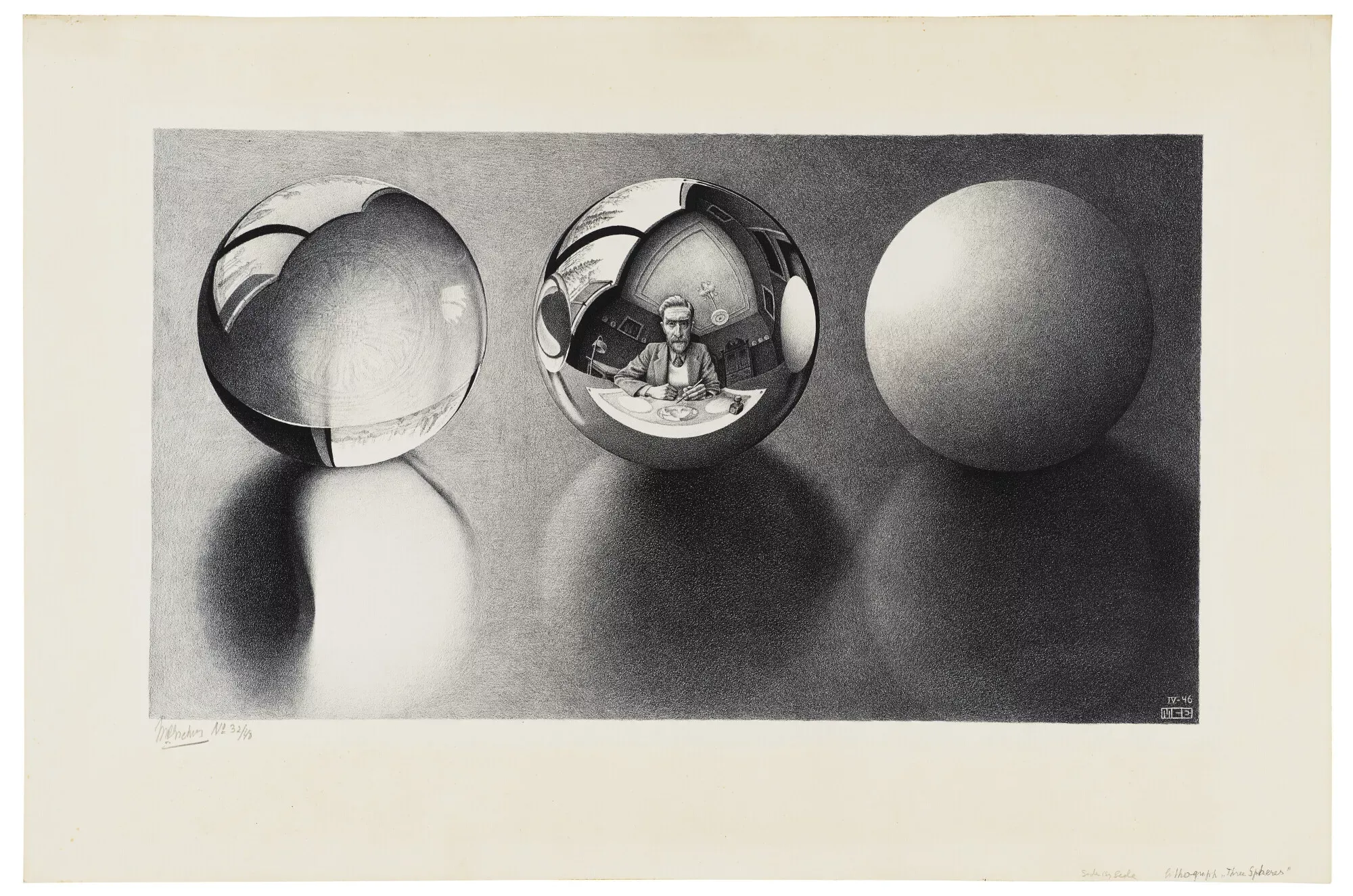 MAURITS CORNELIS ESCHER (1898-1972). Three Spheres II