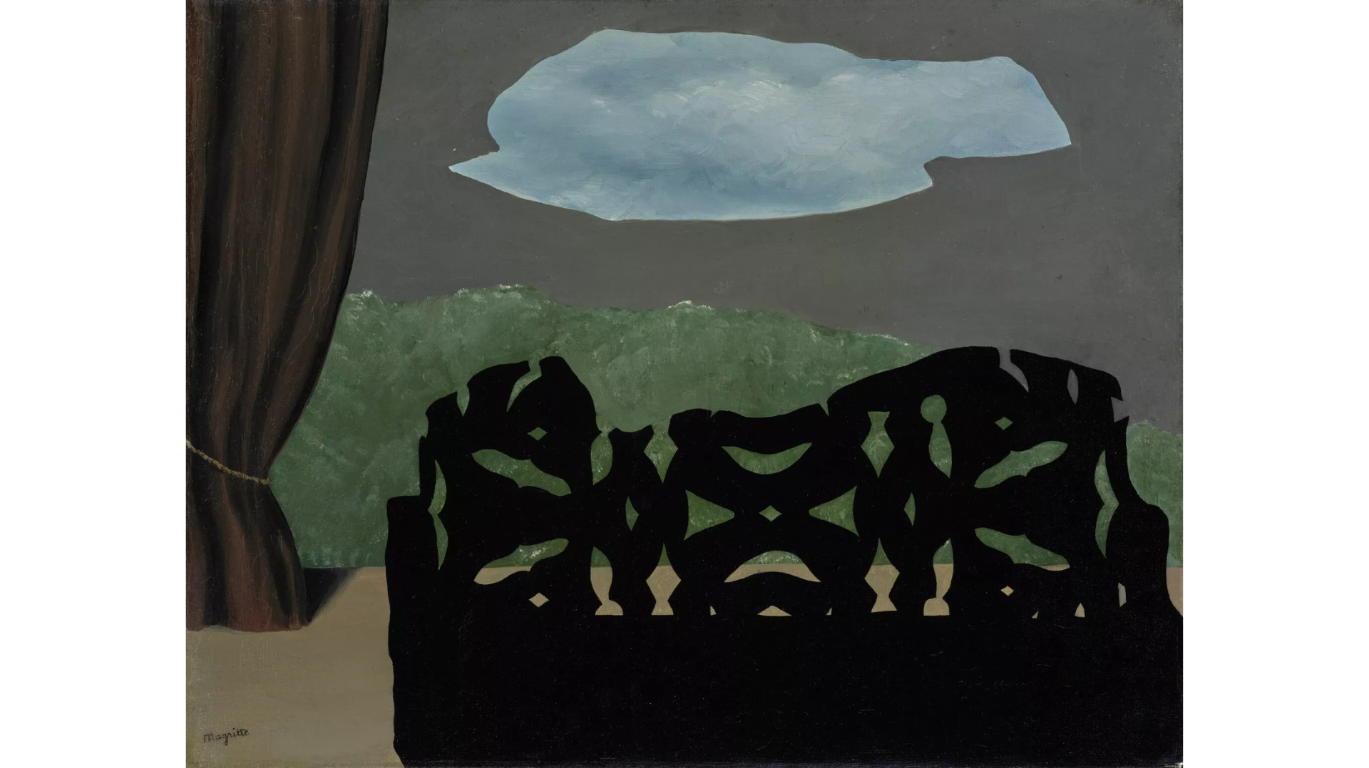 René Magritte (1898-1967), Le Ciel passe dans l'air. Estimate: €1,000,000-2,000,000 . © Christie's images Limited 2025. Photo: Anna Buklovska  
