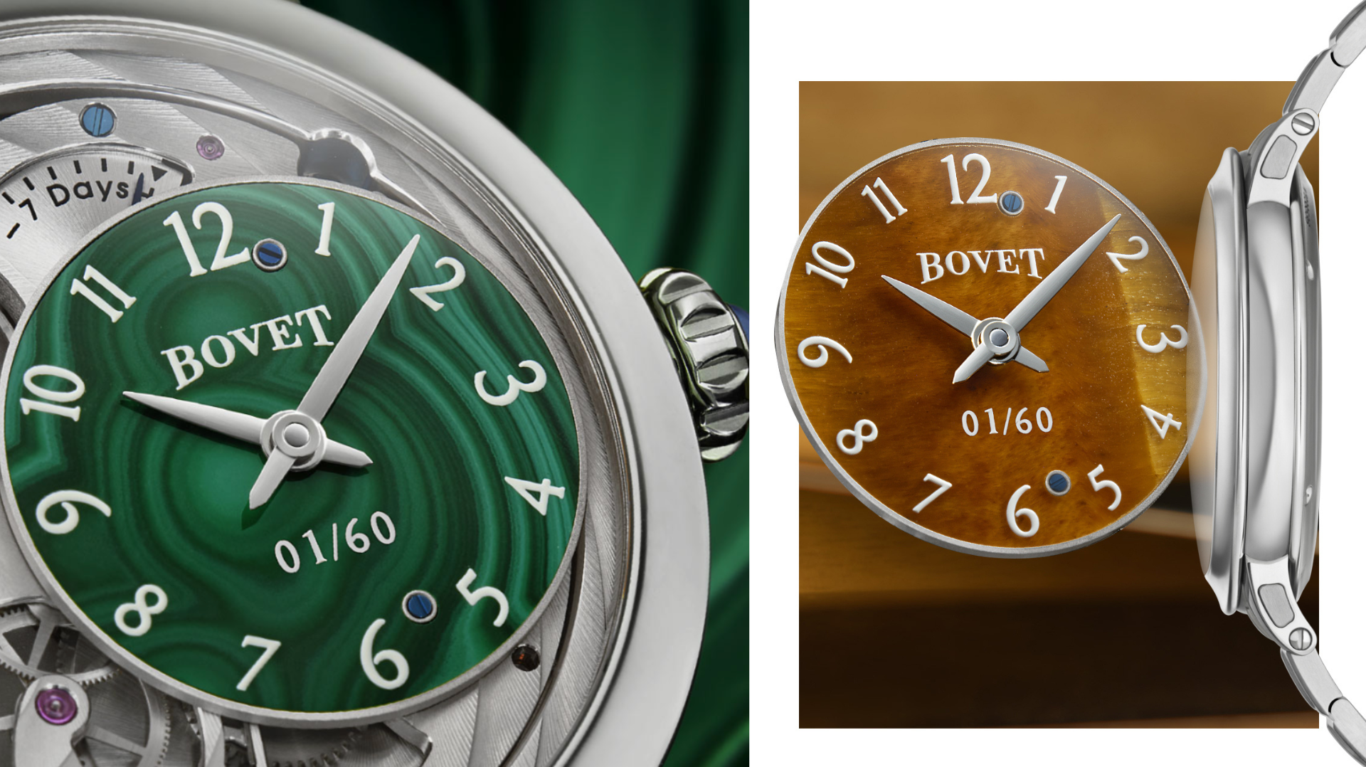 BOVET’s Récital 12 with Malachite and Tiger’s Eye
