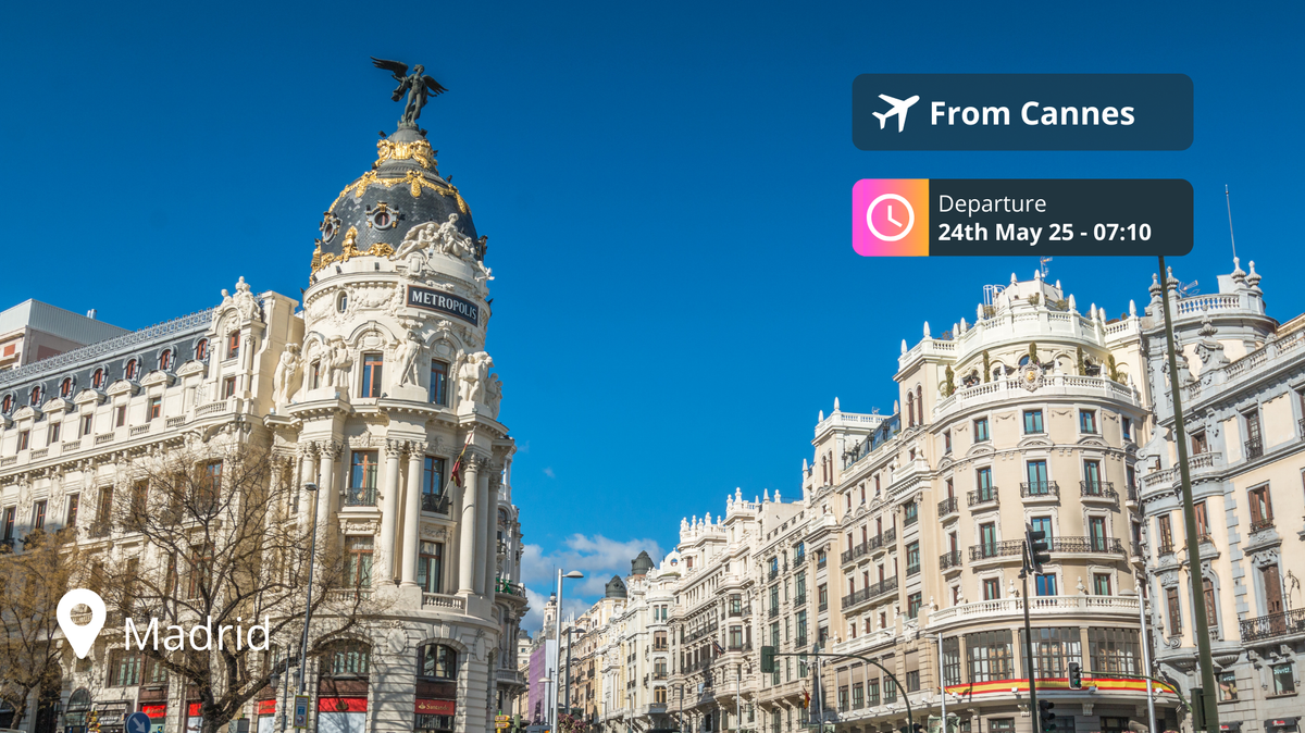 Last-Minute Private Jet Deal: Cannes to Madrid for 91% Off!