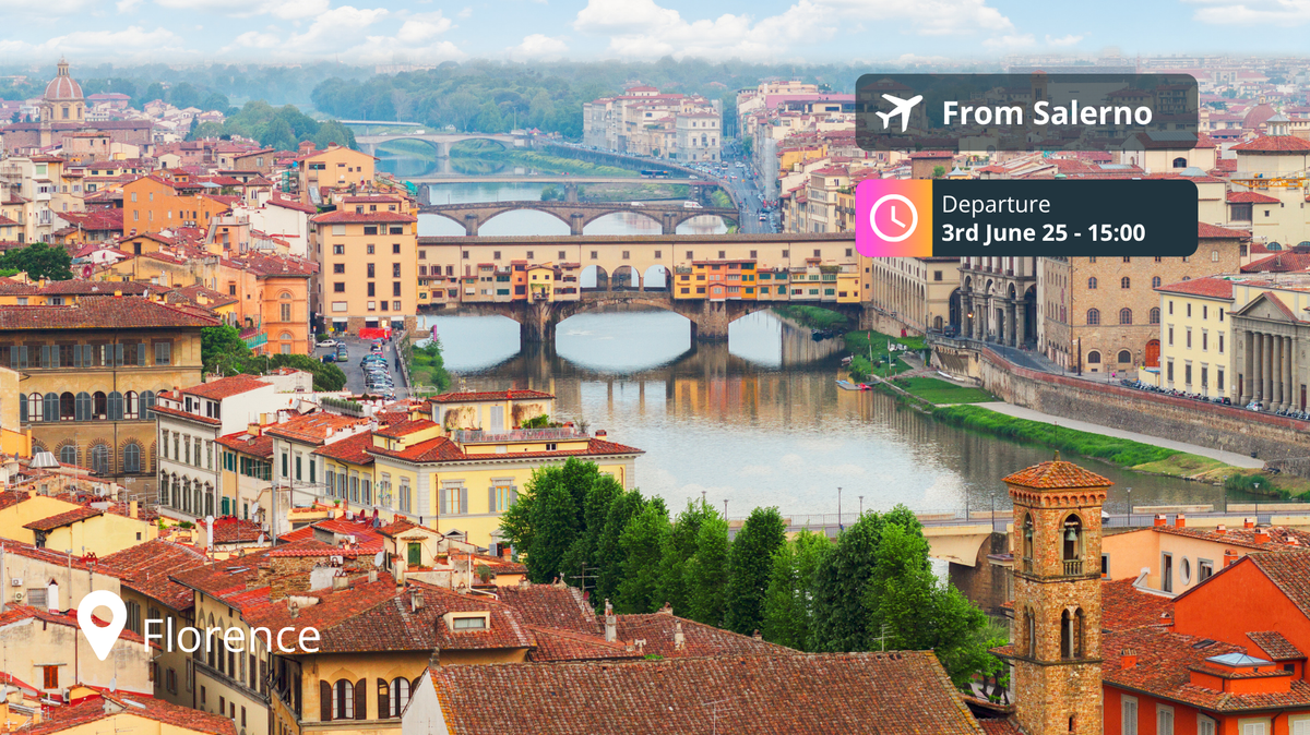 Last-Minute Private Jet Deal: Salerno to Florence for 88% Off!