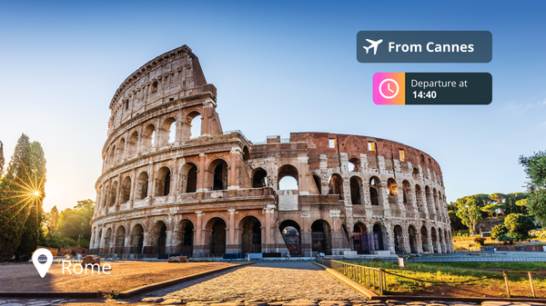Last-Minute Private Jet Deal: Cannes to Rome for 85% Off!