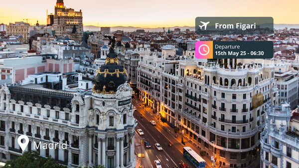 Last-Minute Private Jet Deal: Figari to Madrid for 92% Off!