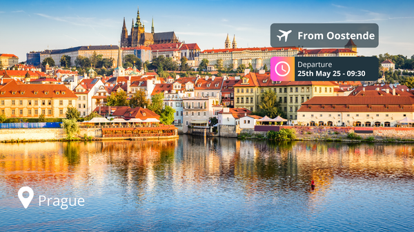 Last-Minute Private Jet Deal: Oostende to Prague for 87% Off!